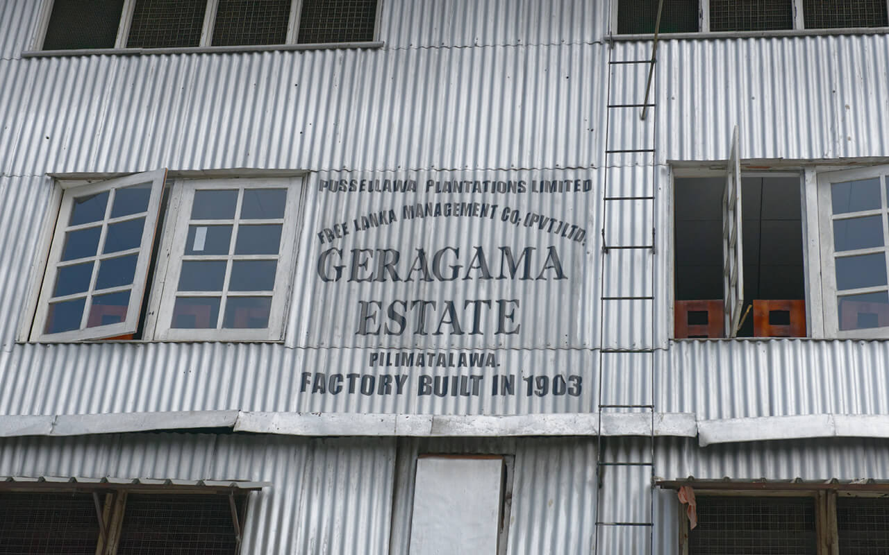 The Geragama tea factory has been running since 1903
