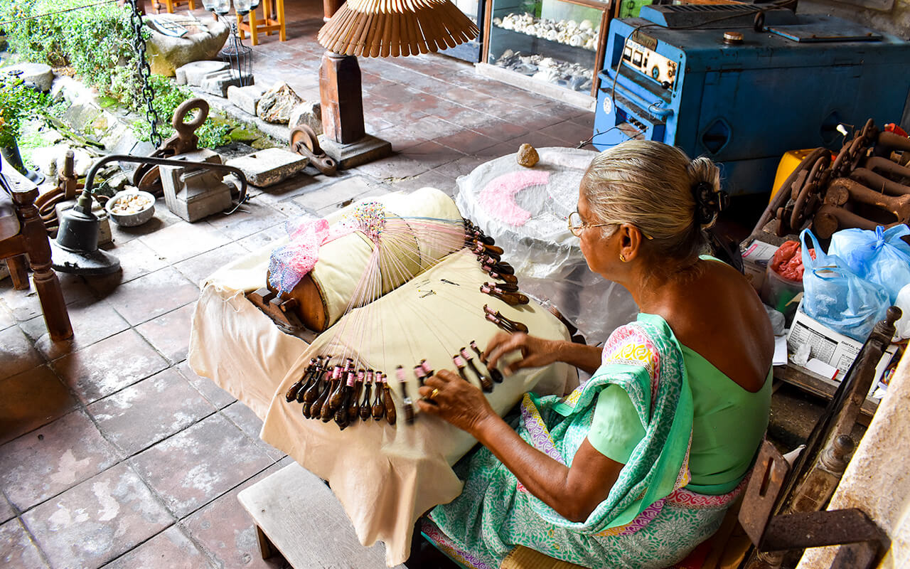 Lace making is a less known Sri Lanka handicraft