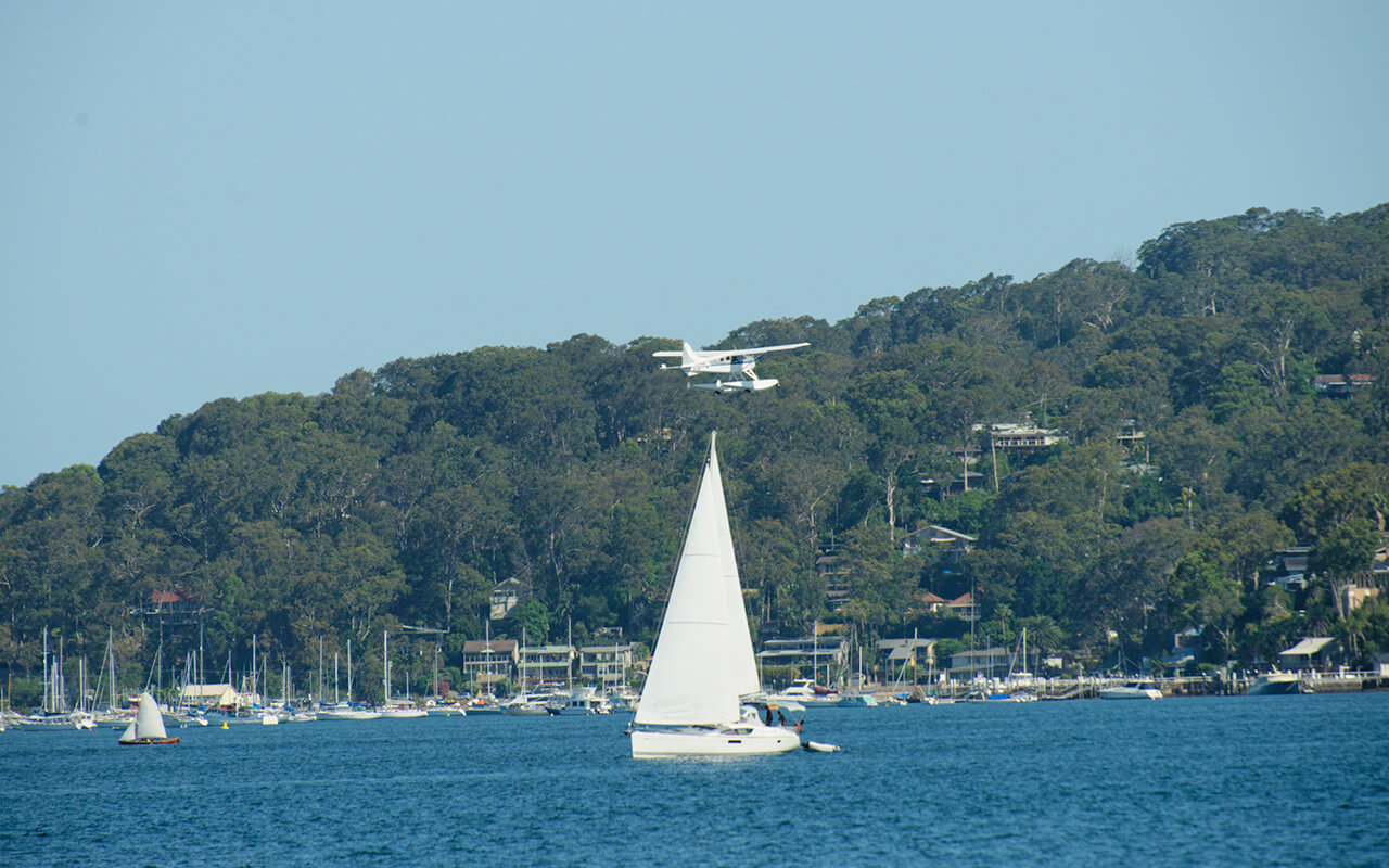 You can fly over in the Basin Sydney in a seaplane