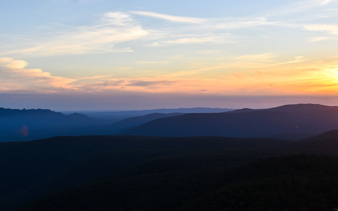 On my Grampians National Park tour, I saw the most beautiful sunset