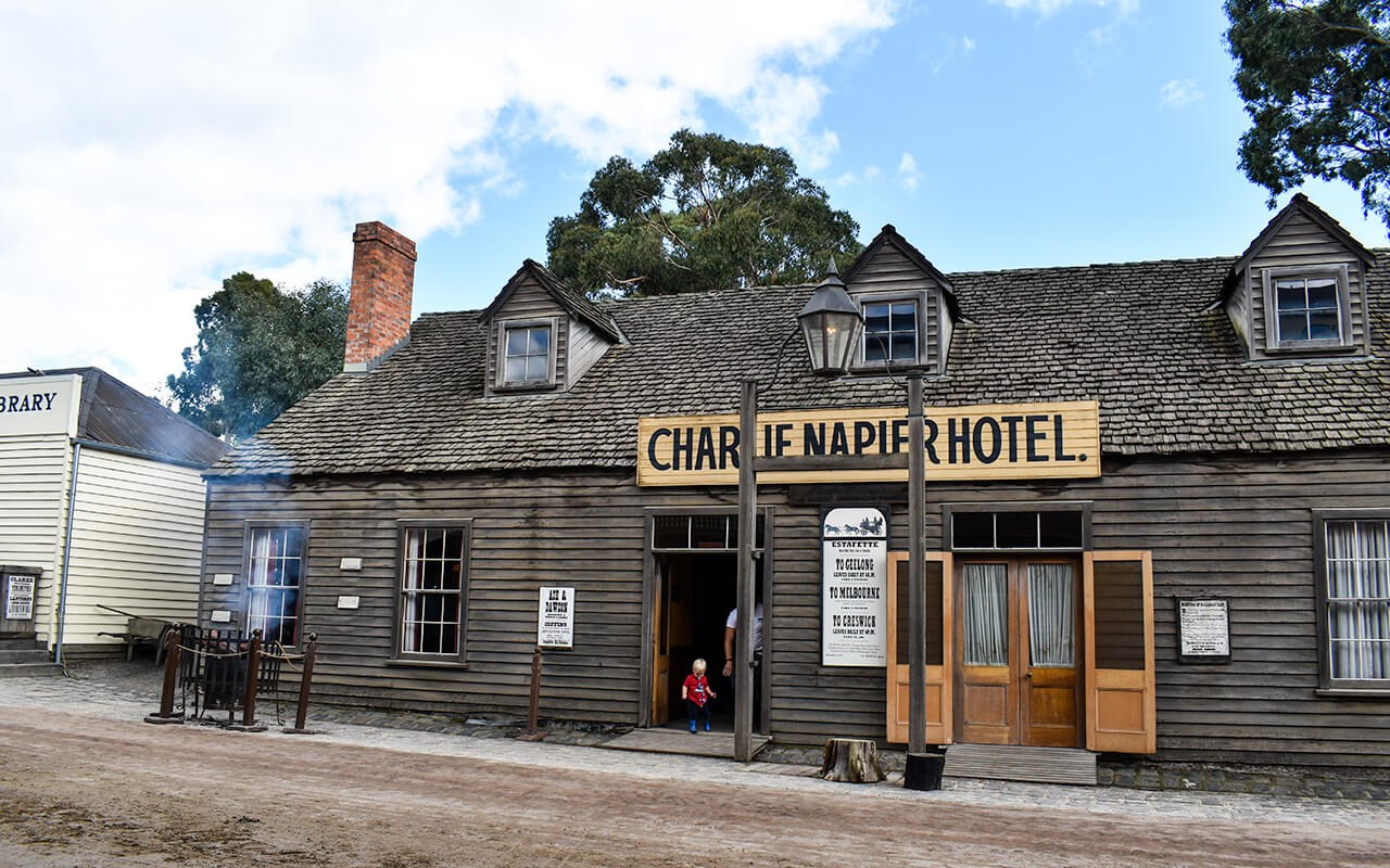 The Charles Napier Hotel is authentic for your Sovereign Hill photos