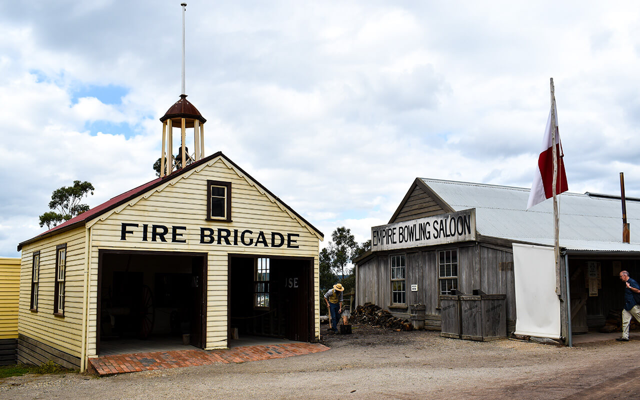 The Fire Station and the Bowling Saloon are good topics for your Sovereign Hill photos
