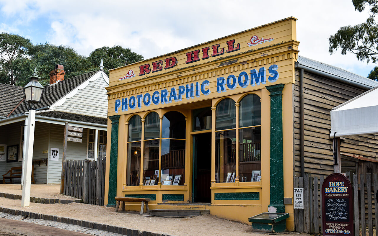Visit the photographic rooms for some old time photos of Sovereign Hill