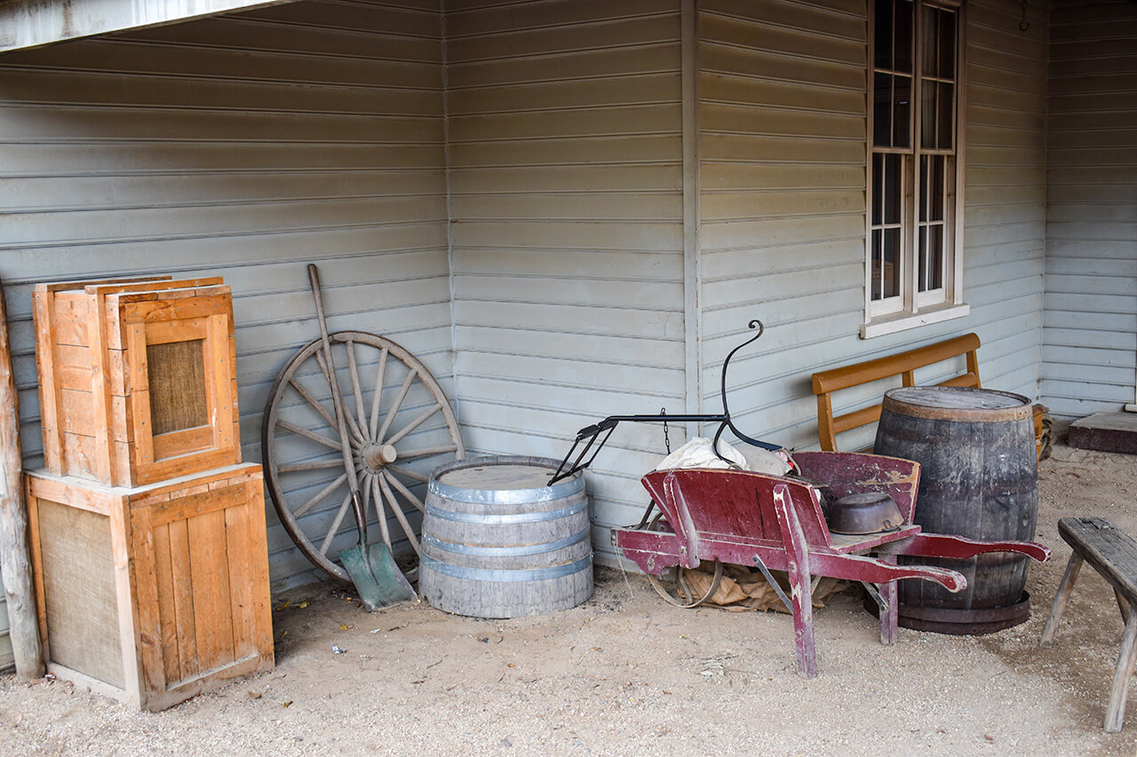 This old fashioned equipment made a good Sovereign Hill photo