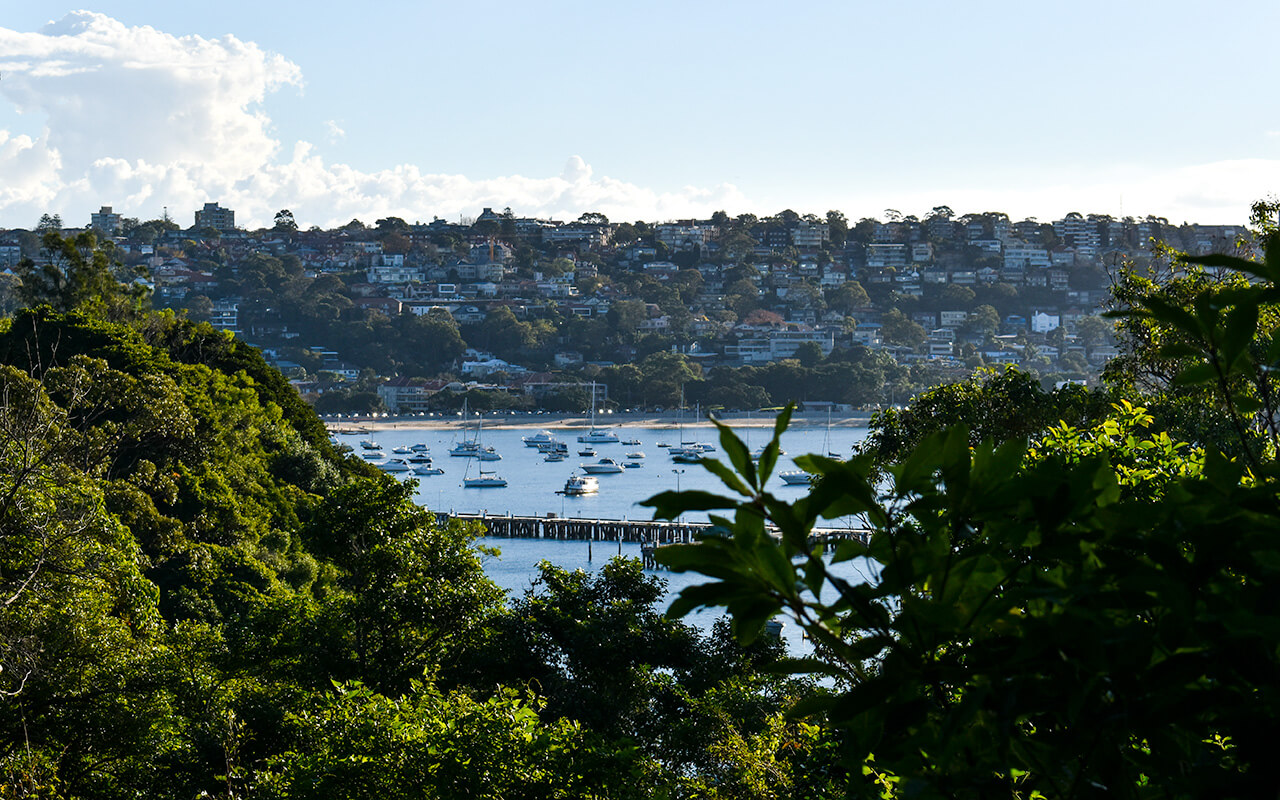 Views over Balmoral Beach from Middle Head in Sydney