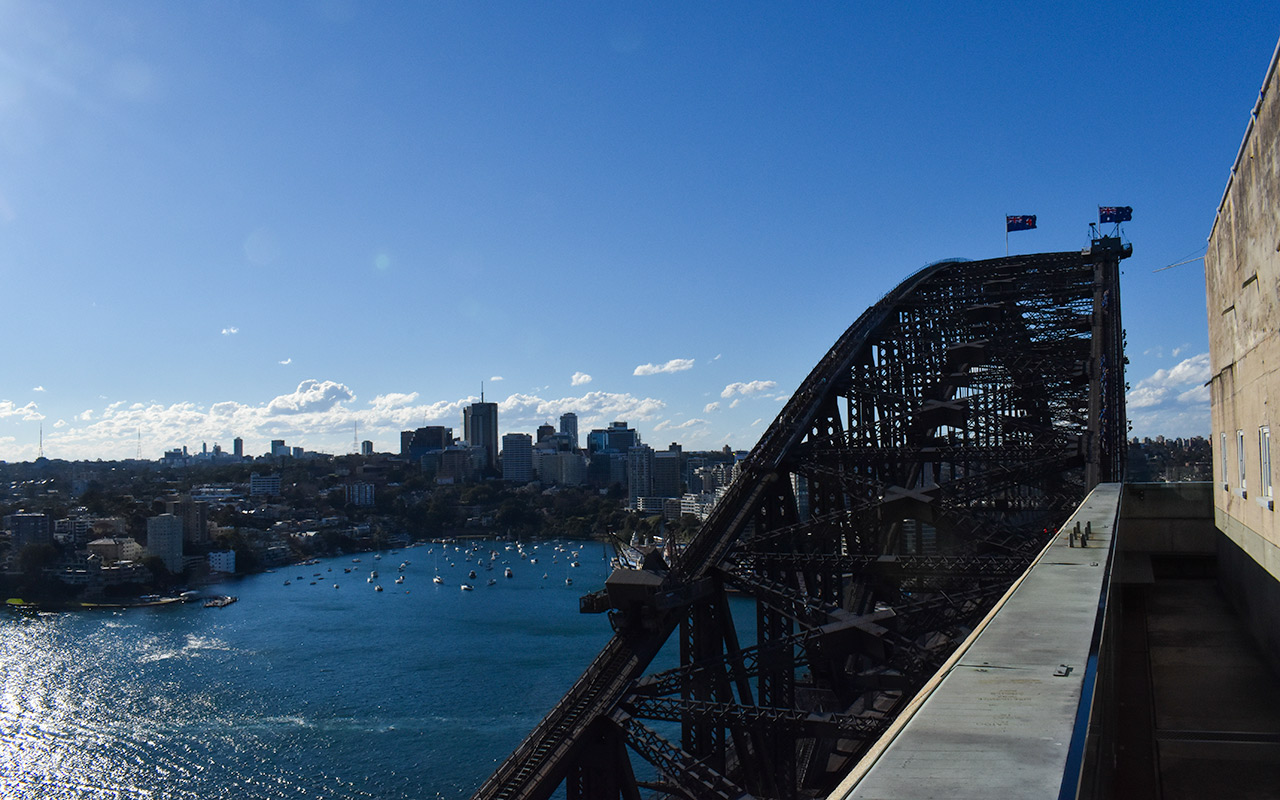 Views over North Sydney from the Harbour Bridge Pylon Lookout