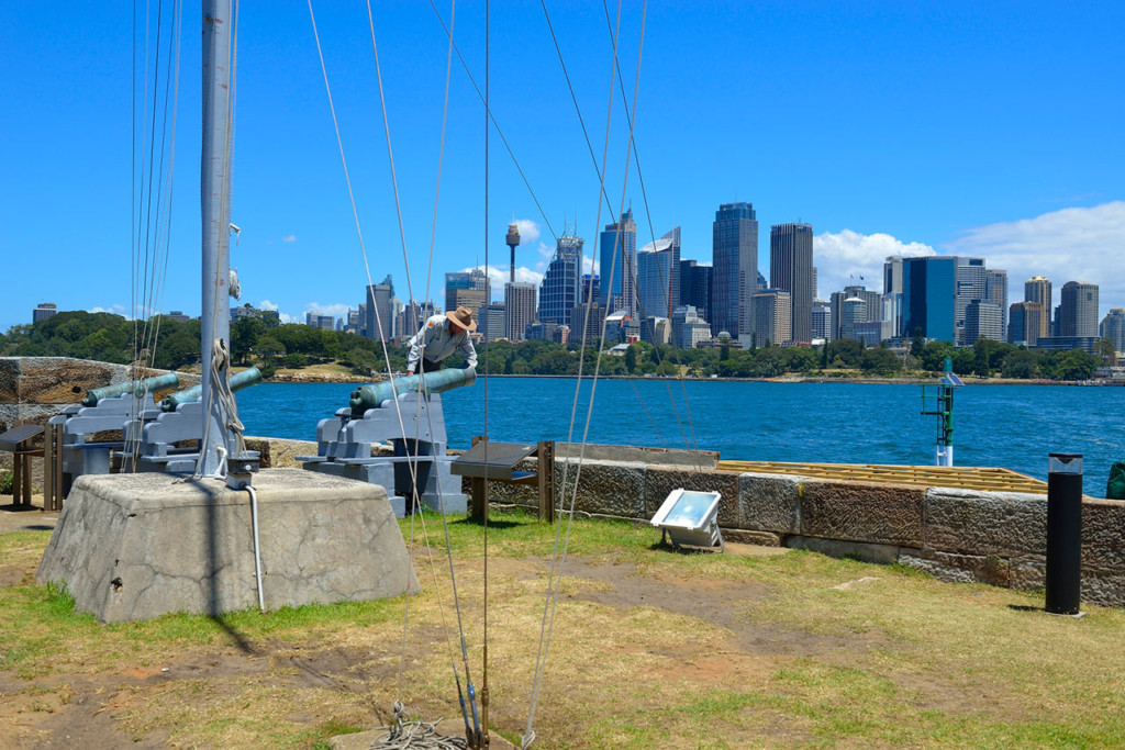 Fort Denison is in the middle of Sydney Harbour