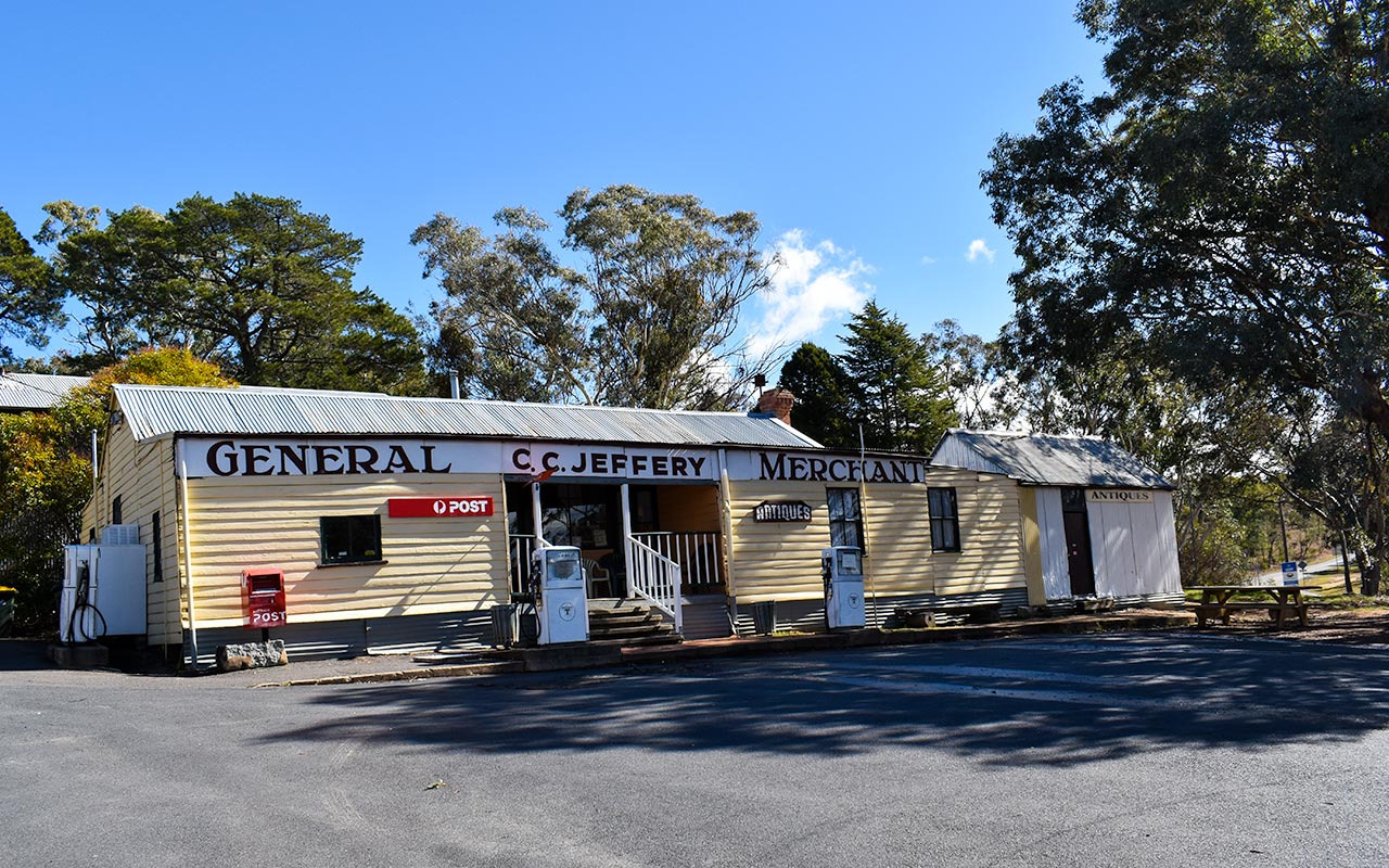 The Tharwa General Store near the Namadgi National Park seems forgotten in time