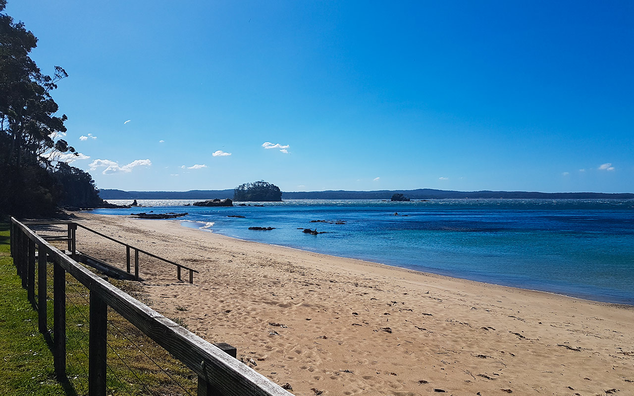 Casey's Beach is a lovely place to enjoy the sunshine in Batemans Bay NSW
