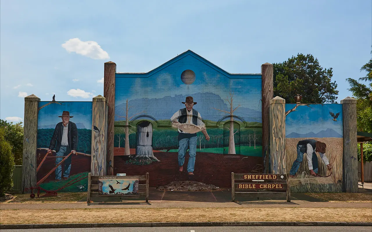 Sheffield is a place of interest in Tasmania thanks to its many murals