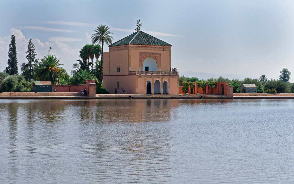 The Menara in Marrakech at dusk