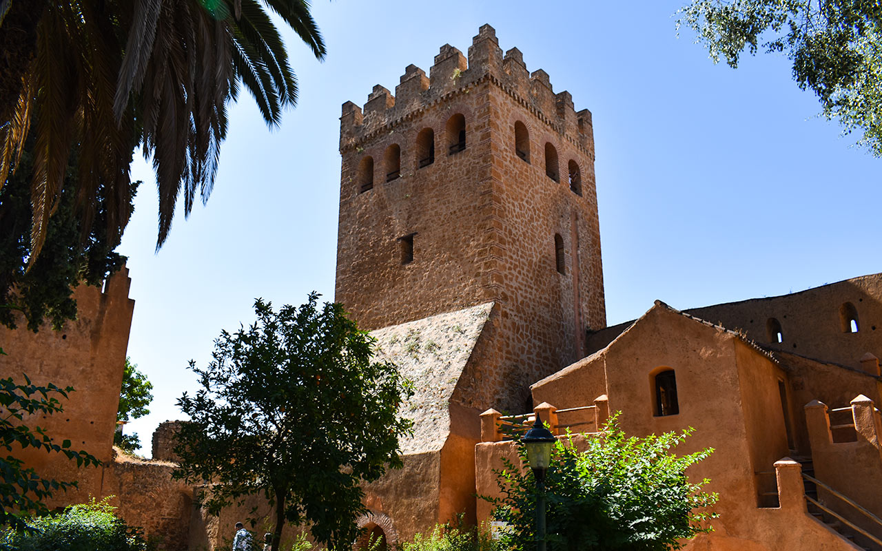 Close to the blue streets of Chefchaouen, the Kasbah towers over the local square