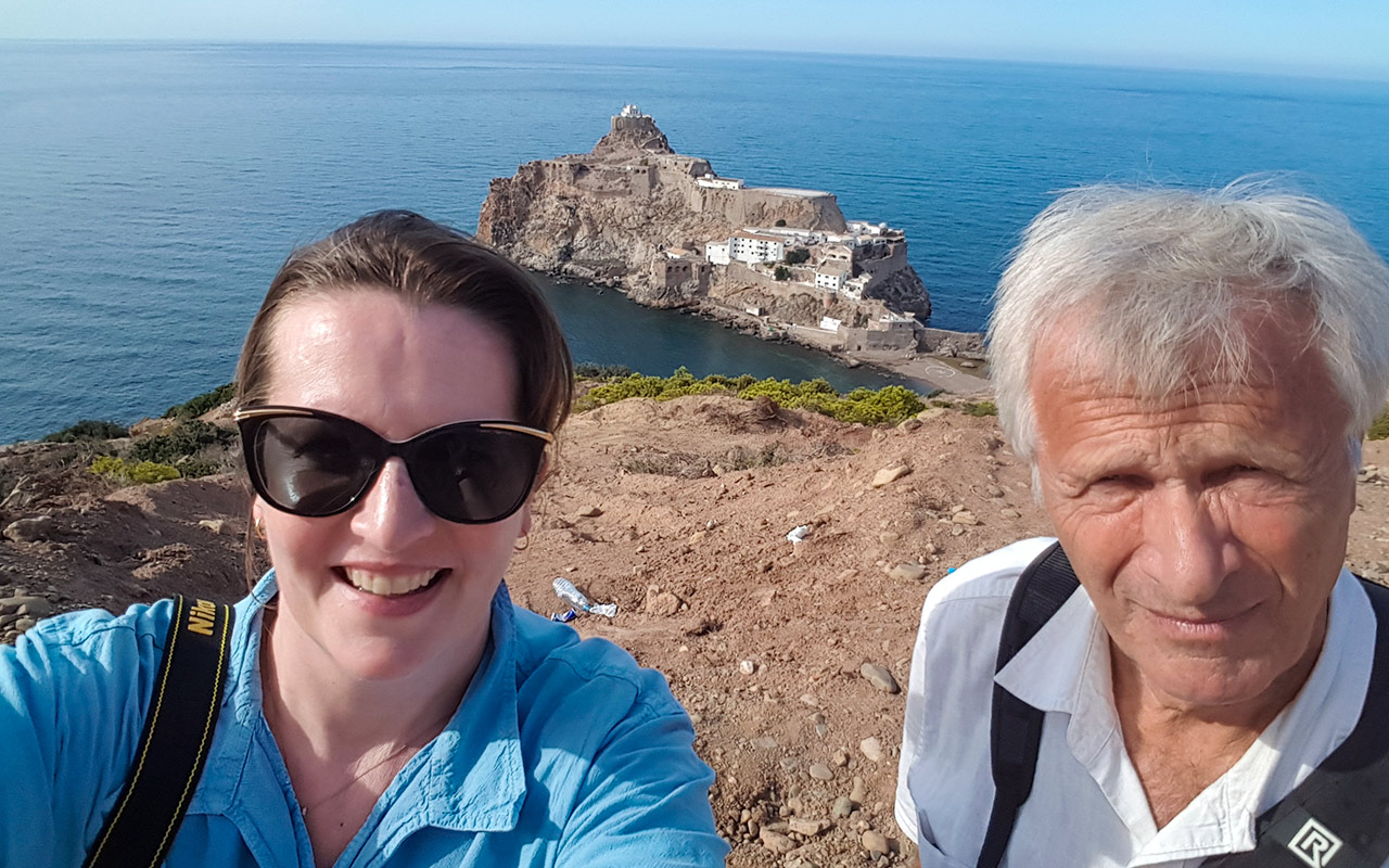 We had to take a selfie in front of one of the Spanish islands of Morocco