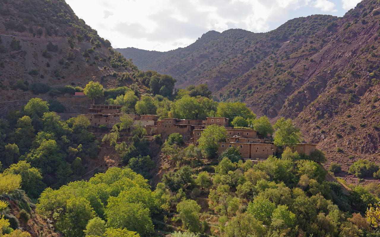 You will see some isolated villages while driving on the roads in Morocco