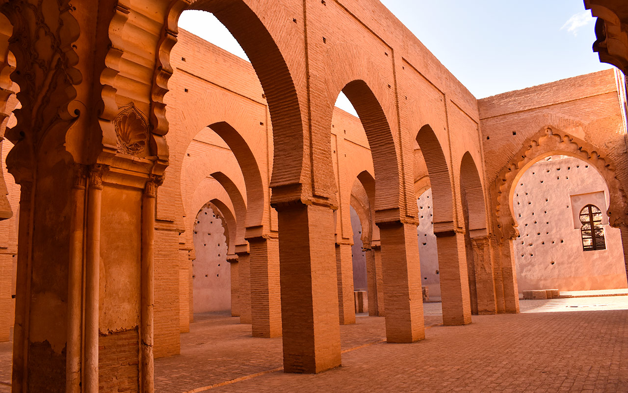 The Tinmel Mosque is a unique sight along the roads in Morocco