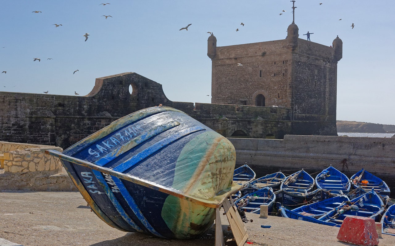 A walk around the harbour bastion in one of the things to do in Essaouira
