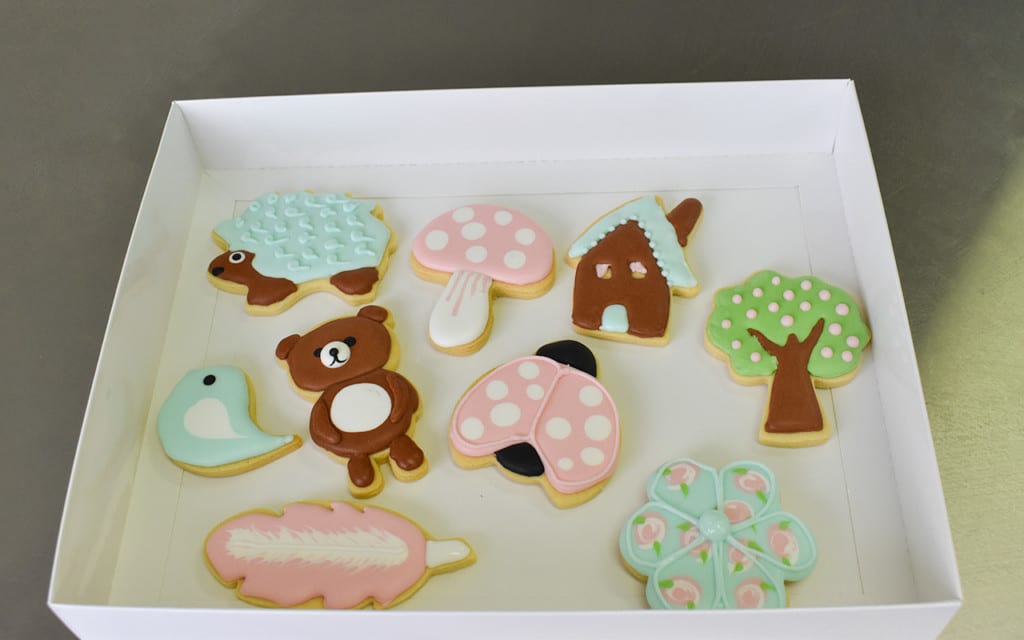 A selection of decorated cookies to make with Miss Biscuit