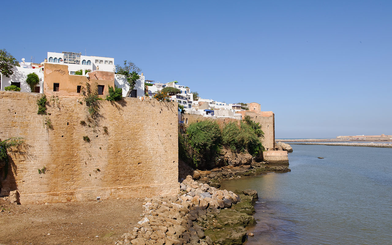 The Bou Regreg River in Rabat opens onto the Morocco Atlantic Coast