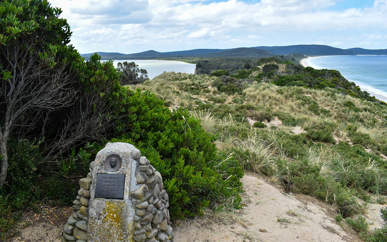 This is the beautiful view from the Neck and Truganini Lookout