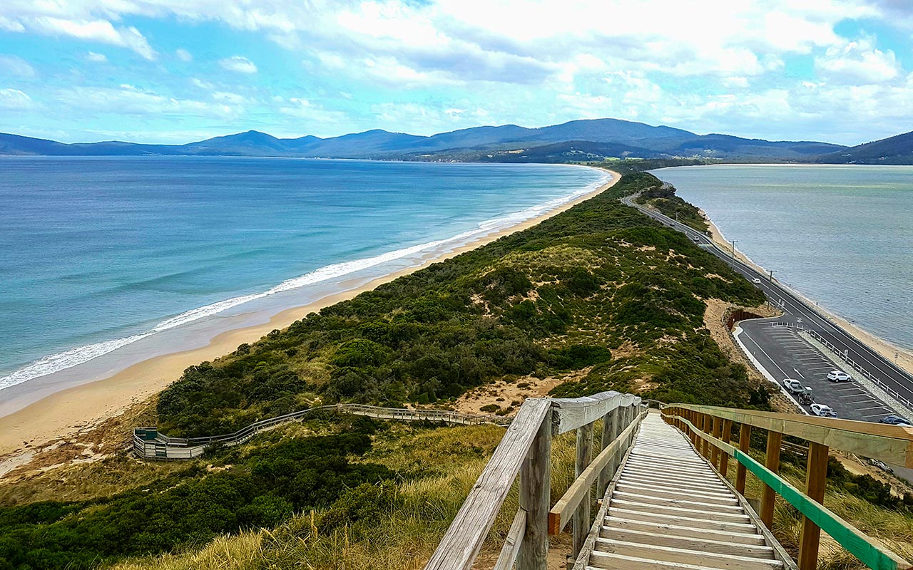 When you visit Bruny Island, you must climb up to the Neck Lookout
