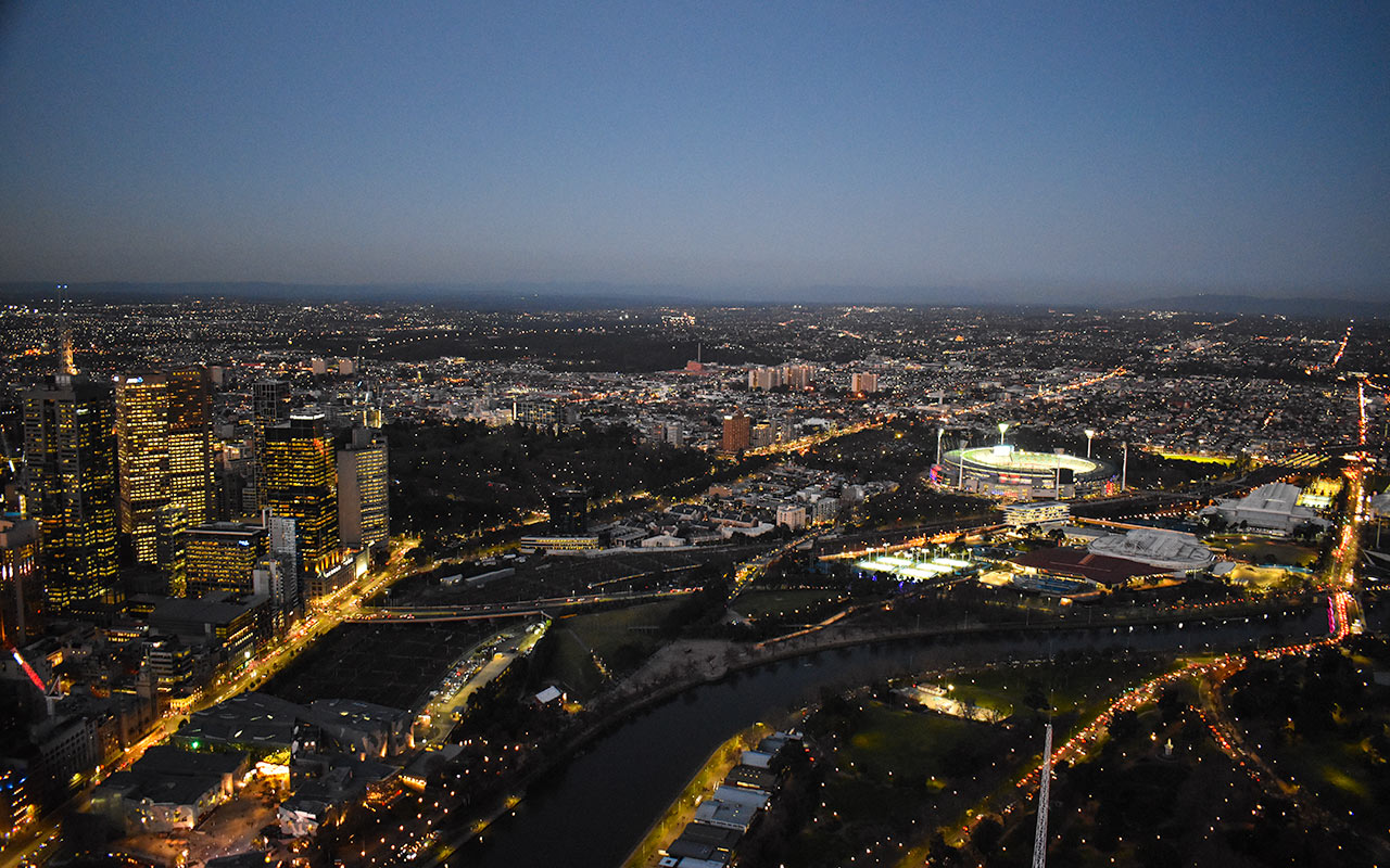 Beautiful night views should feature in your 2 days in Melbourne