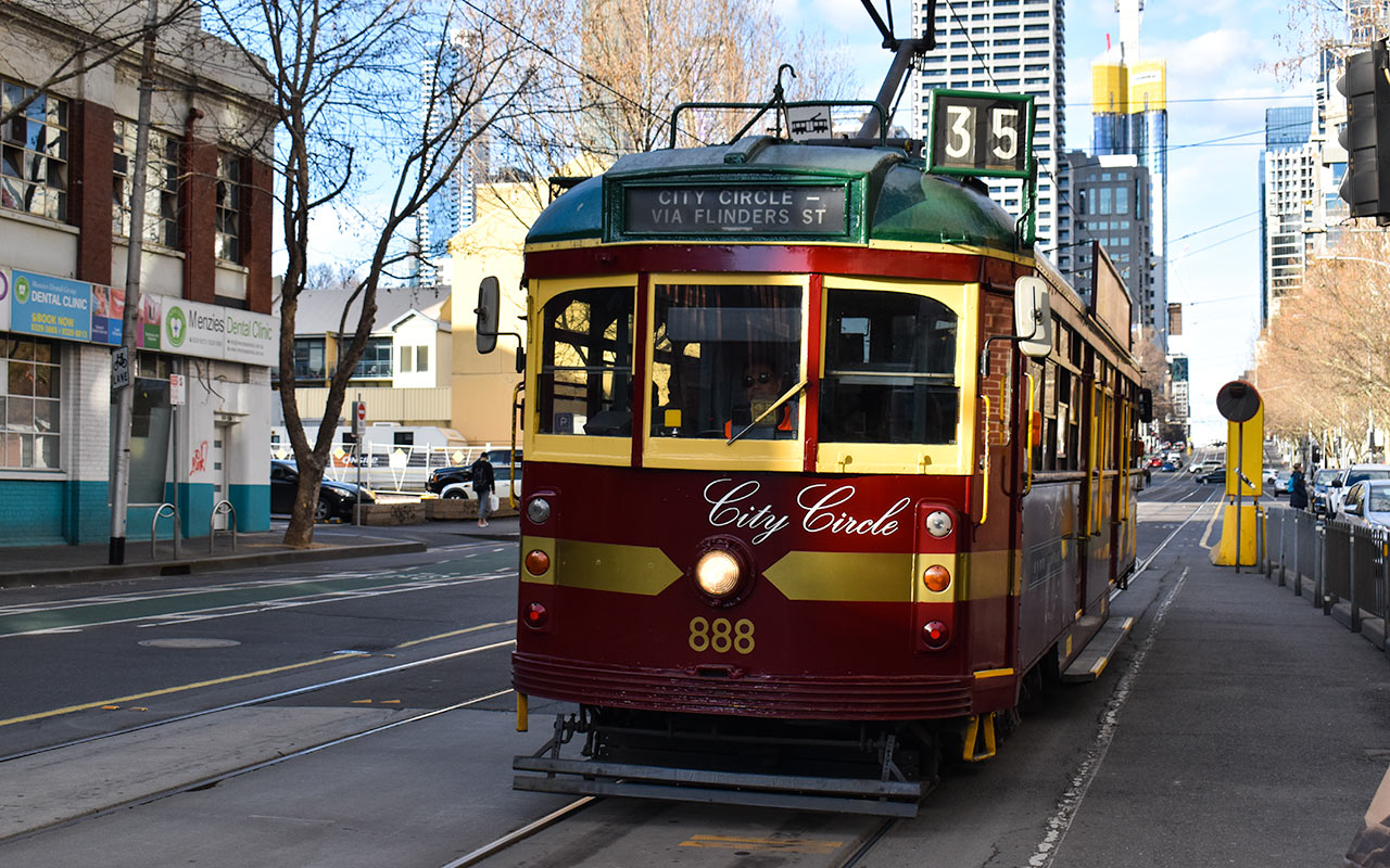 Using the tram is a great way to get around if you only have 2 days in Melbourne