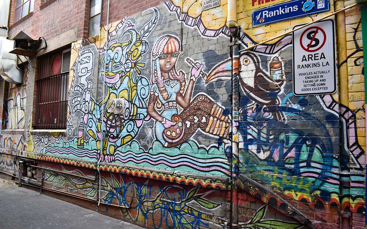 Rankins Lane is a lesser known location for Melbourne laneway art
