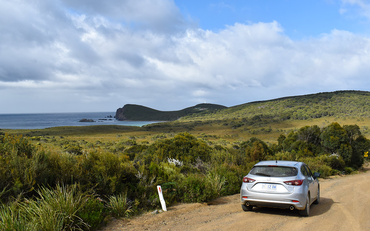 The drive to the Bruny Island lighthouse is very beautiful