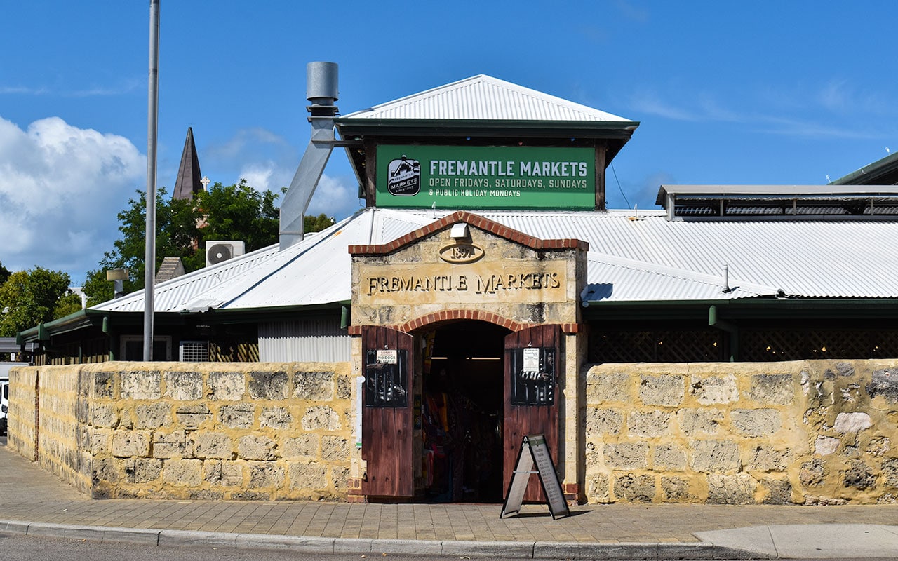 Entry to the Fremantle Markets for some great shopping