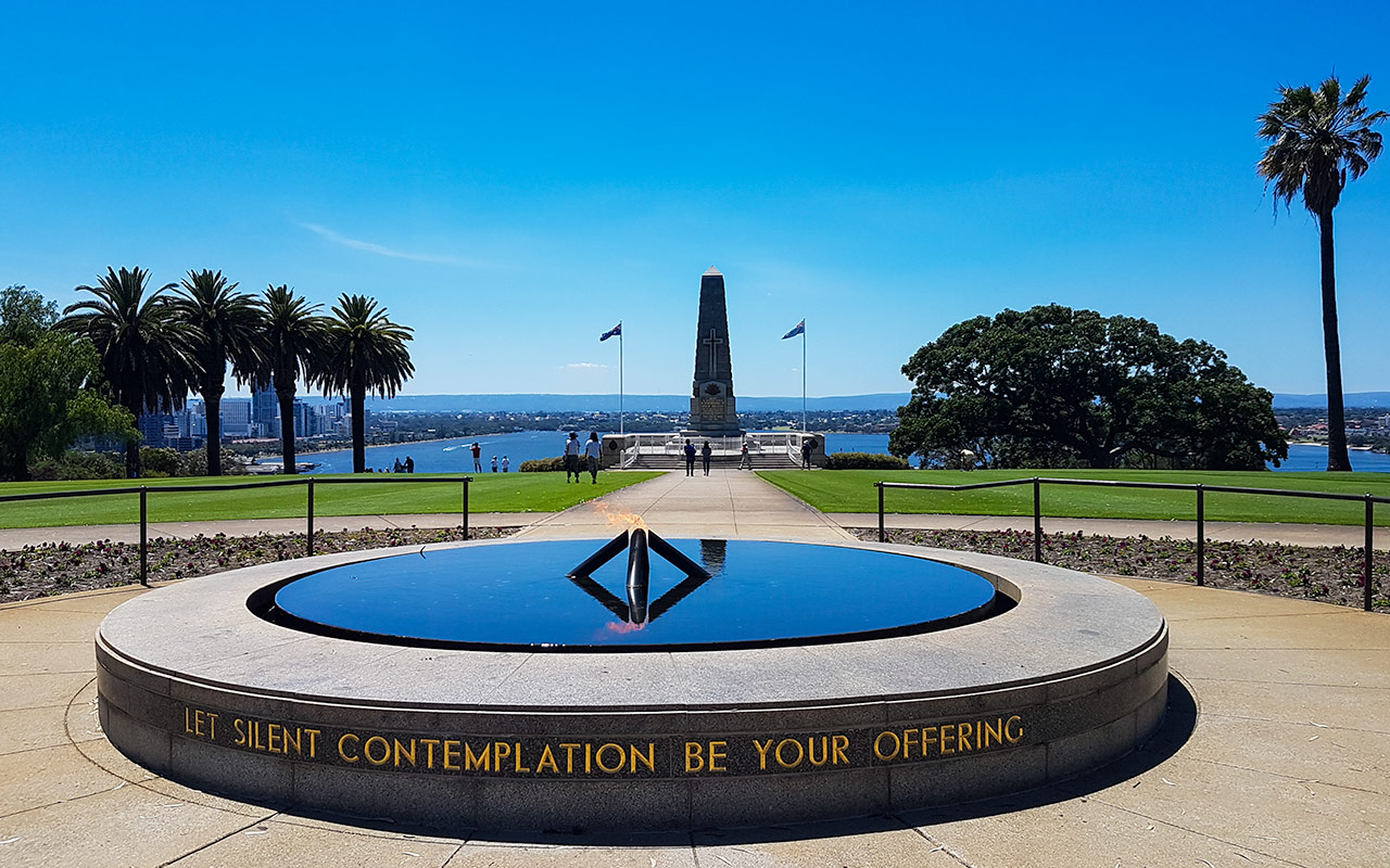 The War Memorial Park in Kings Park is one of the best places to visit in Perth