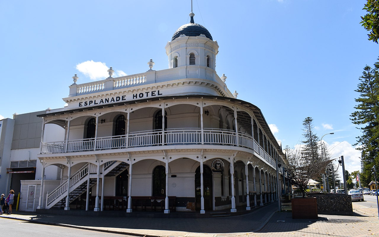 The Esplanade Hotel is where early convicts stayed when arriving in Fremantle