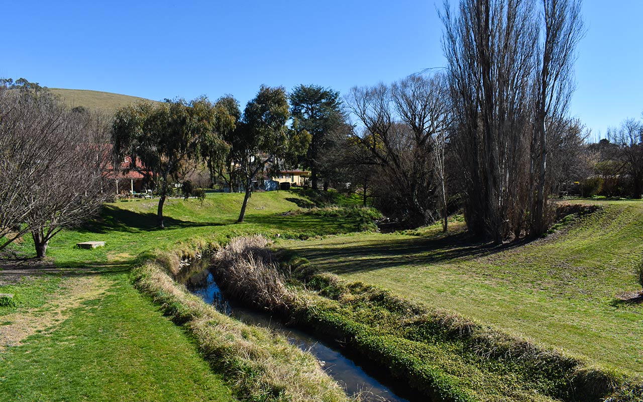 There is a charming brook running through the centre of Carcoar