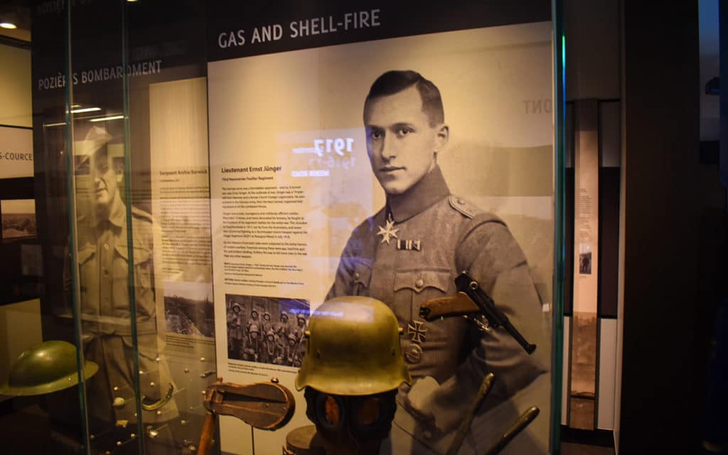 The displays in the ANZAC centre also present German soldiers