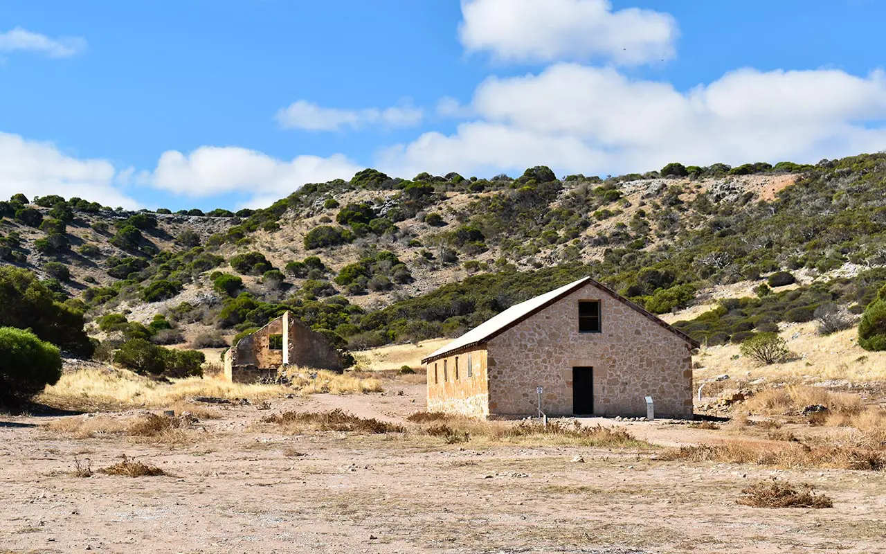 Several buildings remain at the Lynton Convict Depot