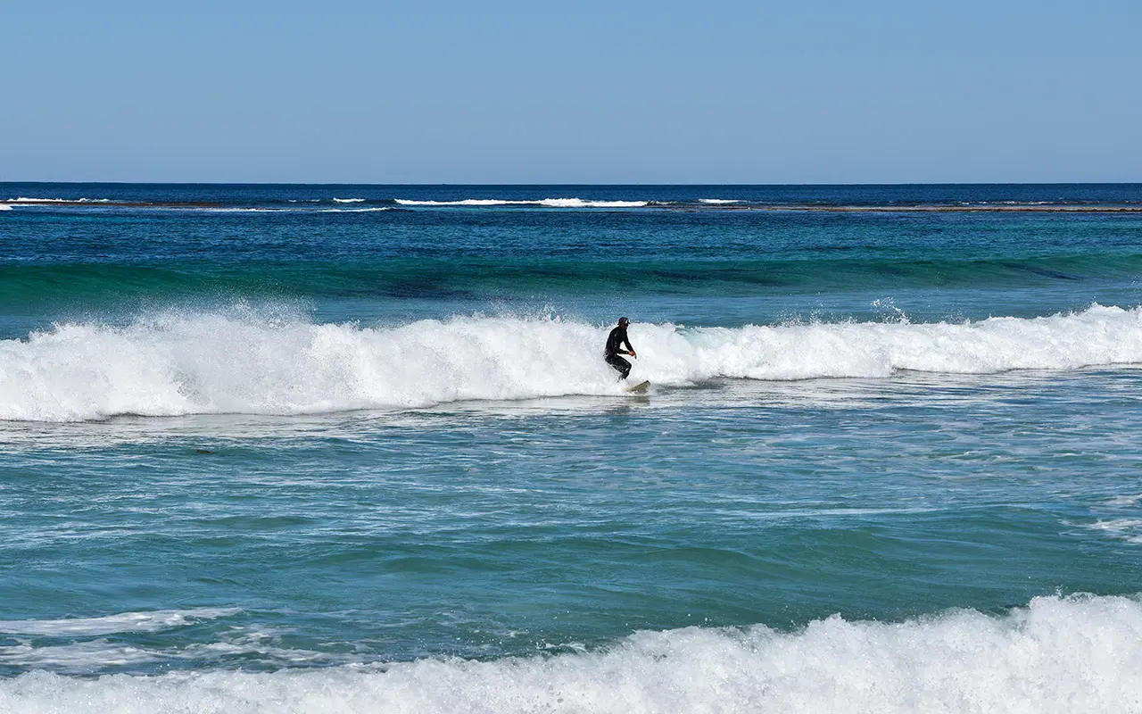 The West Australia Coast is great for surfing