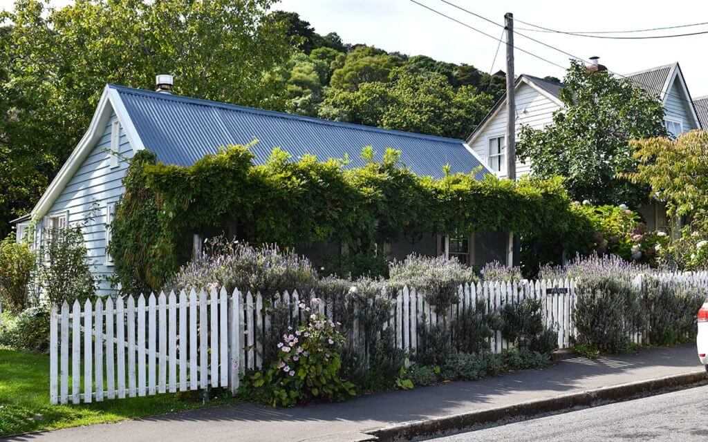 Akaroa is a charming town on New Zealand South Island