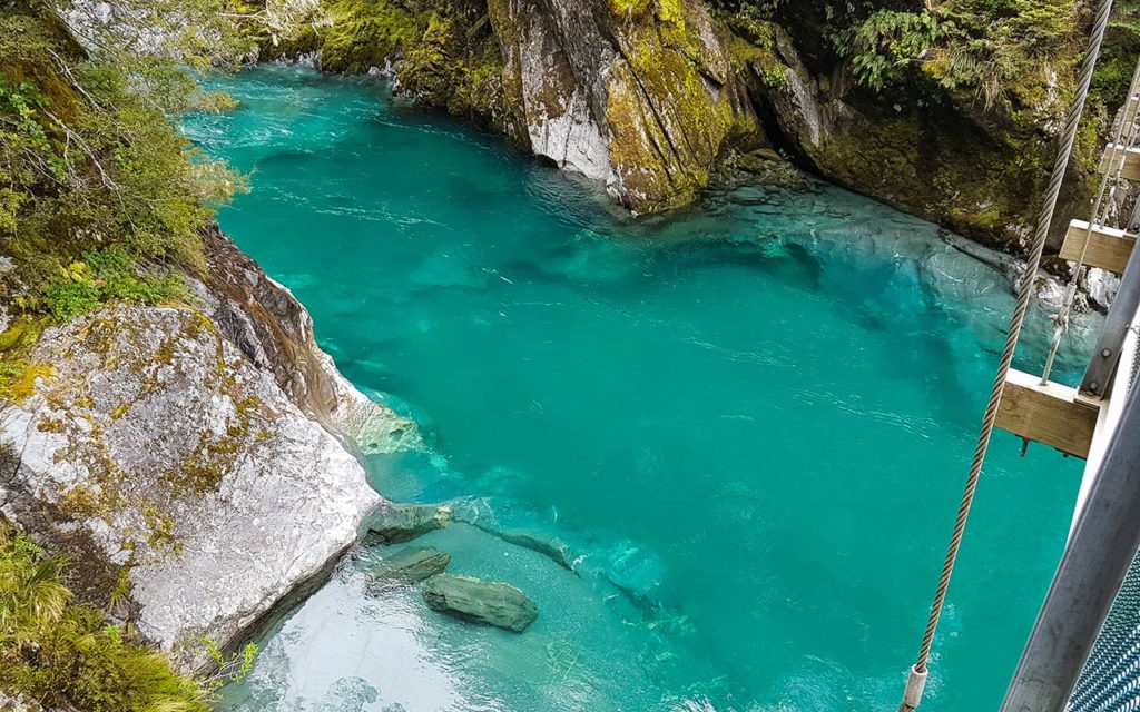 Don't miss Blue Pools on the way to Wanaka