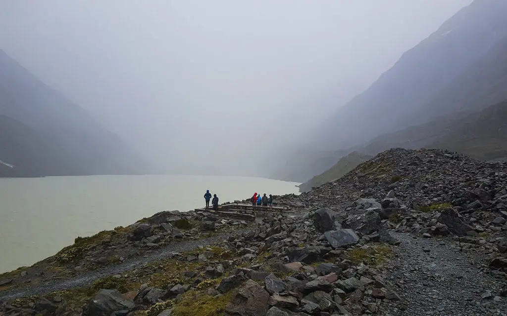 Normally you can see Mount Cook from the Hooker Valley Track