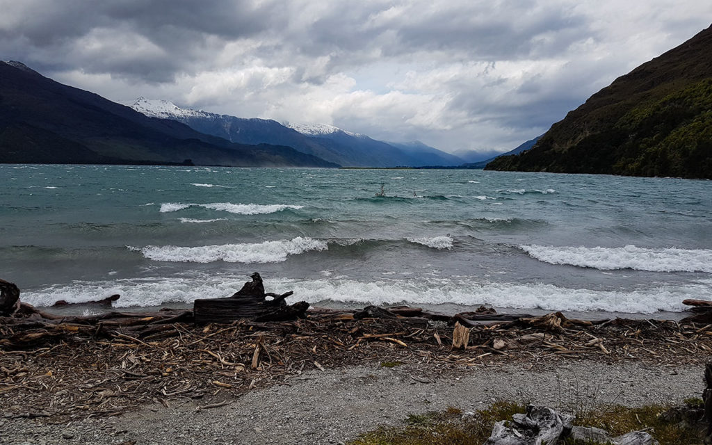 Some New Zealand lakes are quite windy