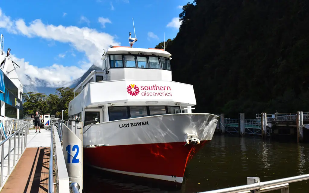 We chose a smaller boat for our Milford Sound boat cruise