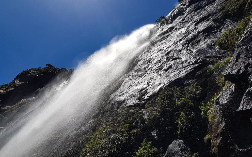 Milford Sound has temporary waterfalls