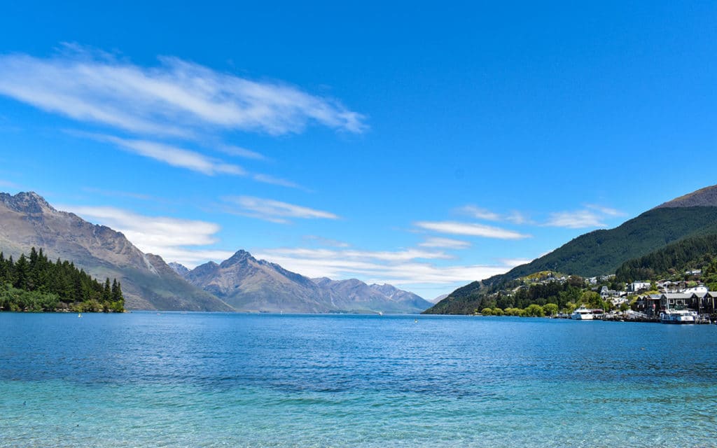 Lakeside Queenstown is so beautiful on a sunny day