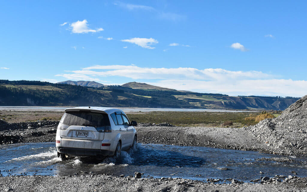 Be ready to cross fords when you take a road trip around New Zealand