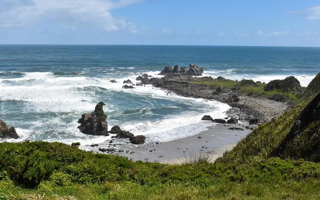 The beach at Cape Foulwind is quite nice