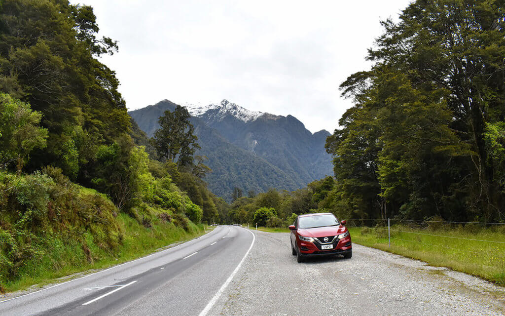 You need to go through the Haast Pass to leave the West Coast