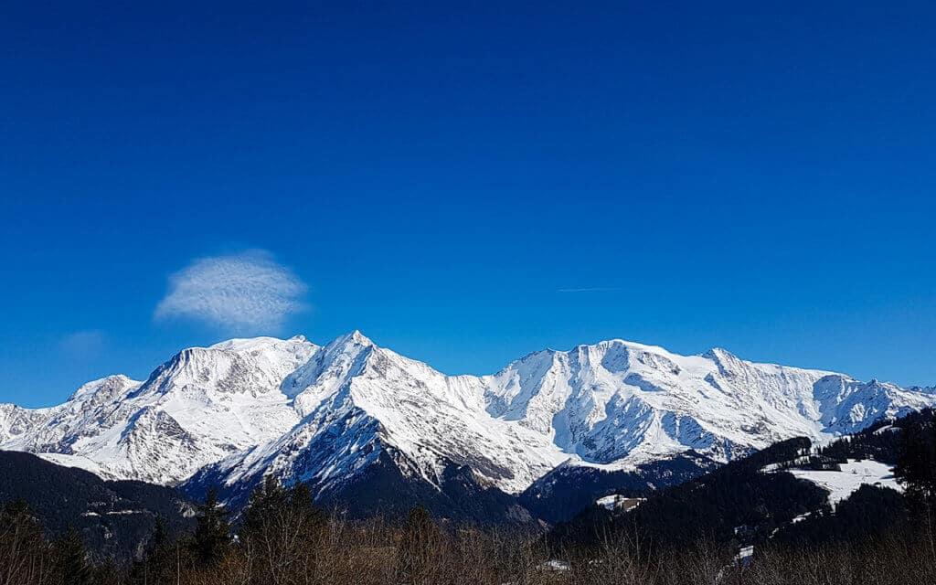 This is a beautiful view of the Mont Blanc