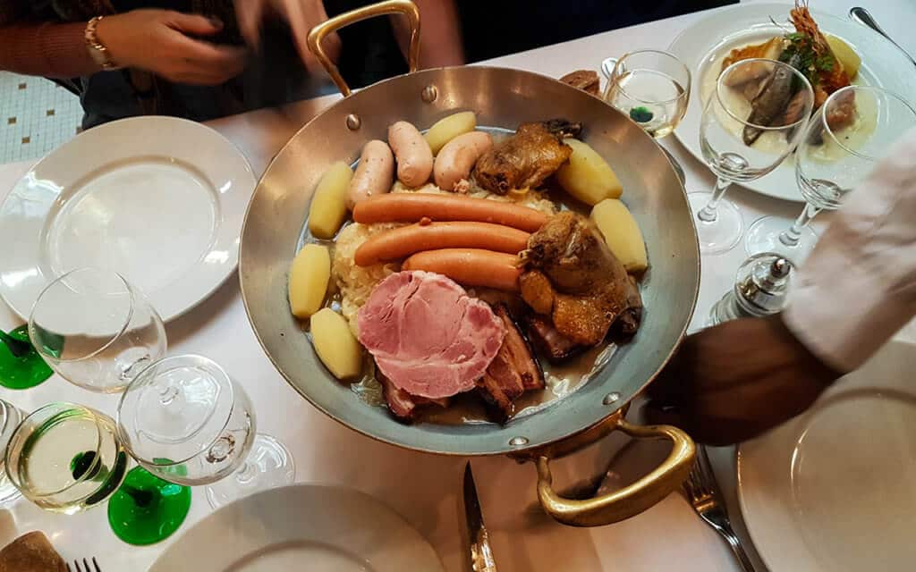 The choucroute at Brasserie Bofinger is delicious