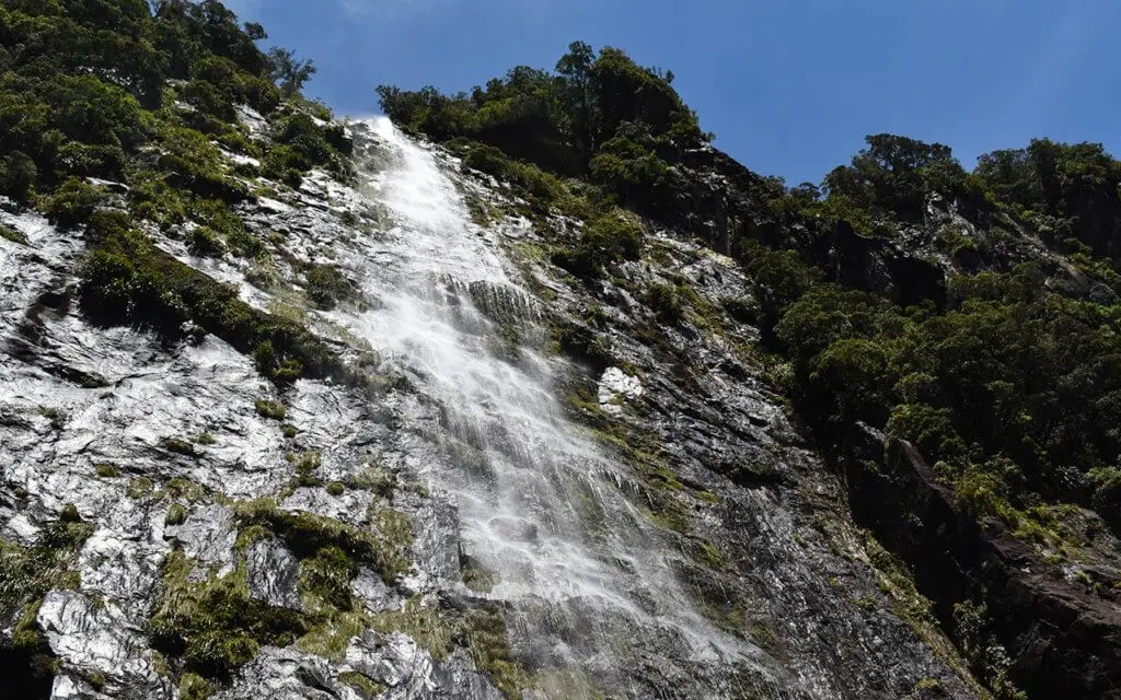 Milford Sound has many temporary waterfalls due to its humidity levels