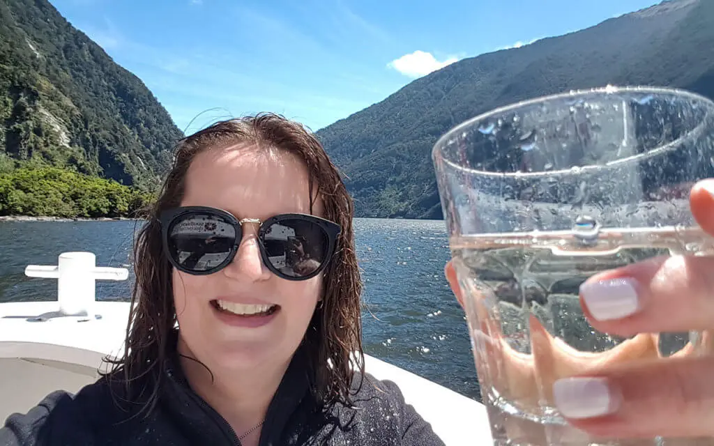 In Milford Sound, you get to taste the purest water on earth