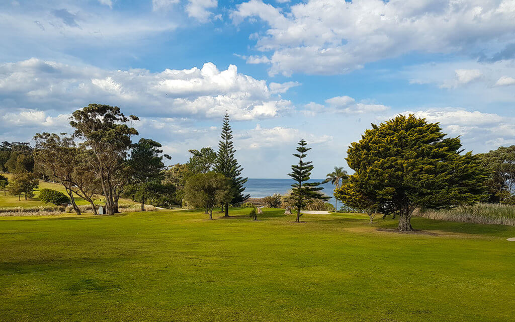 We stayed in an Airbnb with views of the Mollymook golf course